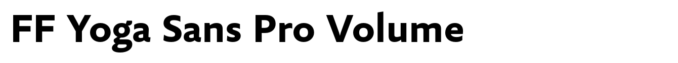 FF Yoga Sans Pro Volume